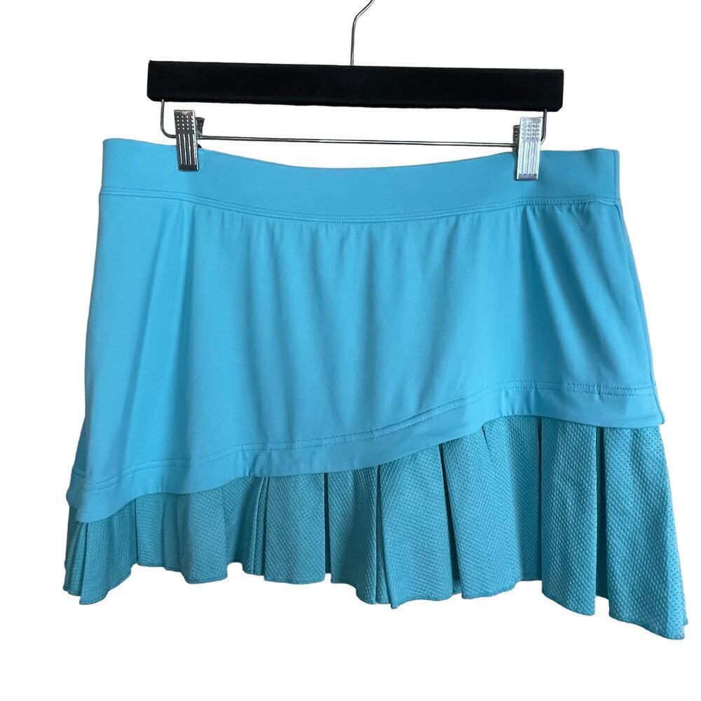 Tail Activewear Golf Skirt Skort Turquoise Flounce Pleated Hem Size L‎